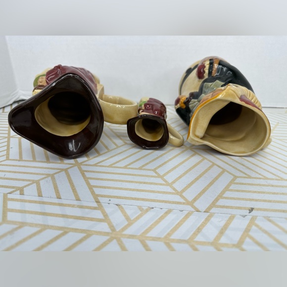 Vintage Toby Jugs Wood & Sons Mr. Philpot & Betsy w/ Jr Jug No.2 England Mugs - Picture 9 of 13